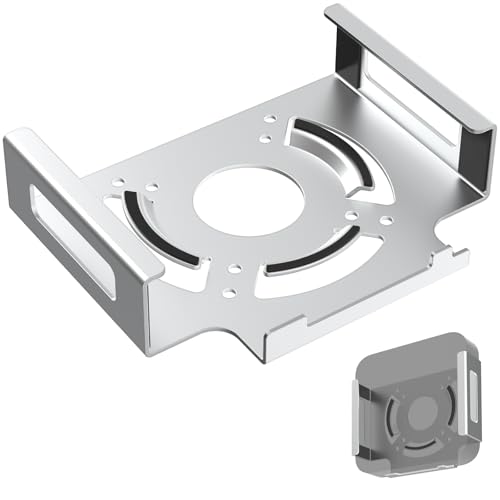 Fengone Mac mini M2 Mount for Mac mini 2011 to 2023 M2 Pro Behind Monitor, Under Desk, Wall Mount Stand Compatible with VESA Hole Ventilated and Anti-Scratch Design (Silver)