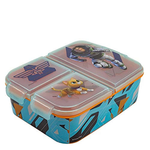 Buzz Lightyear | | Sandwichera Con 3 Compartimentos Para Niños - Lonchera Infantil - Porta Merienda...