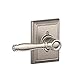 SCHLAGE F170 Birmingham with Addison Rose Half Dummy Satin Nickel Finish