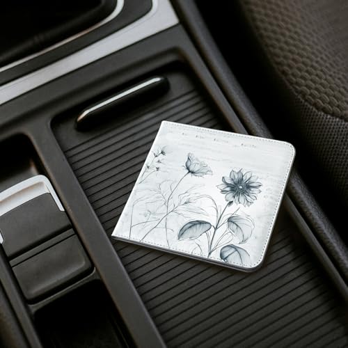 Image of CoBak Car Registration and Insurance Holder - Vehicle Glove Box Car Organizer, Auto Truck Comparment Accessories Case for Essential Document, Driver License, Cards (Sunflower)