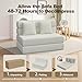 Folding Sofa Bed, Convertible Sleeper Chair & Couch Bed with Pillow, One-Piece High-Density Sponge Mattress, Multi-Purpose Corduroy Floor Sofa for Living Room, Office, Apartment, Grey, Single