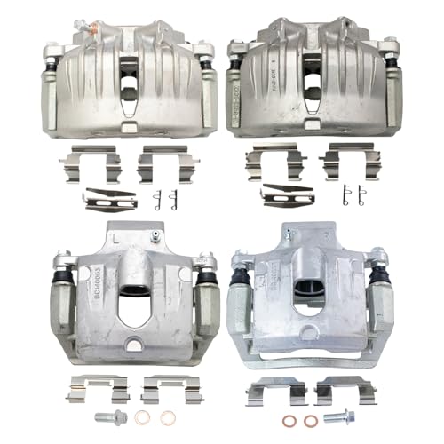Image of TRQ Brake Caliper Set Compatible with 2004-2005 Buick Rainier 2006 Chevrolet SSR 2002-2005 Trailblazer GMC Envoy 2005 Isuzu Ascender 2002-2004 Oldsmobile Bravada Saab 9-7x