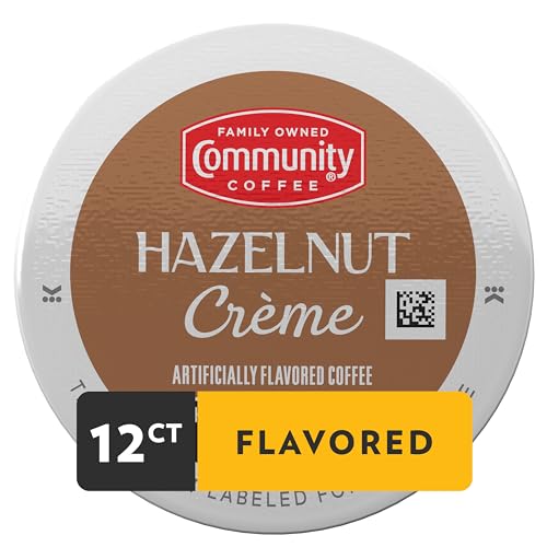 Image of Community Coffee Hazelnut Creme Flavored 12 Count Keurig K-Cup Coffee Pods, Medium Roast, 12 Count (Pack of 1)