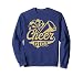 Cheer Gigi Biggest Fan Cheerleader Black Yellow Gold Pom Pom Sweatshirt