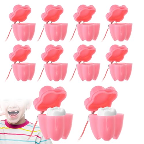 de dientes de bebé, almacenamiento colorido de 10 piezas con cordón, contenedor de de los dientes perdidos para niños, para cumpleaños, Navidad, organización, colección, niñas, niños, hogar