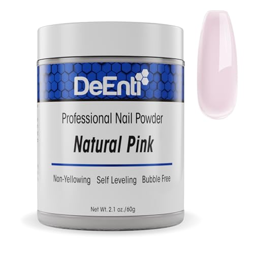 DeEnti Acrylic Nail Powder - 2oz Natural Pink|Professional Grade, Bubble-Free Acrylic Powder for Nails | Long-Lasting, Chip-Resistant Nail Acrylic Powder for Carving, Extensions & Fake Nails