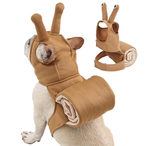 Snail Dog Costume - Funny Pet Cosplay Clothing For Halloween & Parties | S-M Sizes | Cute Snail Shell Dog Cosplay Outfit | Polye