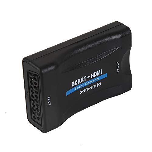 1080P Adaptador convertidor SCART a HDMI Entrada SCART Adaptador de Salida HDMI para HDTV STB VHS Xbox PS3 Sky DVD BLU-Ray