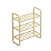 Stojaki na buty Stojak Na Buty W Kolorze Złotym, 3-poziomowy 45/60/80/100cm Metalowy Organizer Do Przechowywania Półek Na Buty, Idealny Do Przedpokoju, Salonu, Przedpokoju (Color : 80x28x53cm)