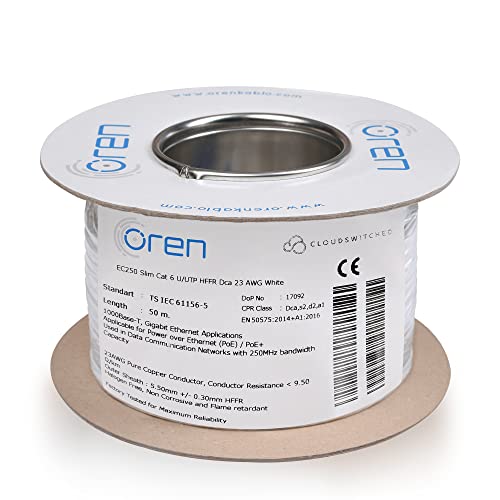 Syston Cable Technology Cat6(e) Shielded Ethernet 23AWG Solid Bare Copper Bulk Raw 600MHz Outdoor/Indoor