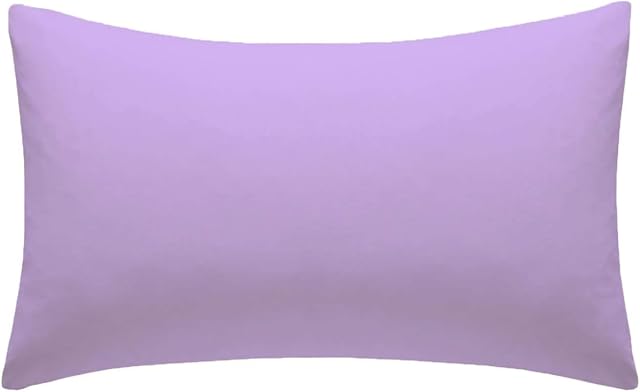 R&Z Plain Dyed Luxury Polycotton Housewife New 2 x Pillow Cases (Lilac)