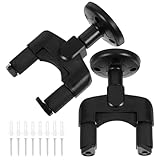 VOSAREA 2pcs Ukulele and Guitar Wall Mount Hangers with Anti-Drop Locks, Musical Instrument Support Hooks