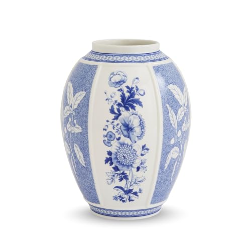 Spode Blue Italian Vase, 10-Inch Porcelain Decorative Accent with British