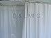 D&L Extra Wide Vinyl Shower Curtain for a Clawfoot Tub/White with Magnets 180