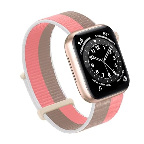 Bracelet montre nylon Apple Watch 45mm 49mm 44mm iWatch Ultra sport doux résistant couleur agate
