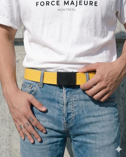 Image of Mile High Life Cut To Fit Canvas Web Belt Size Up to 52 inch with Flip-Top Solid Black Military Buckle