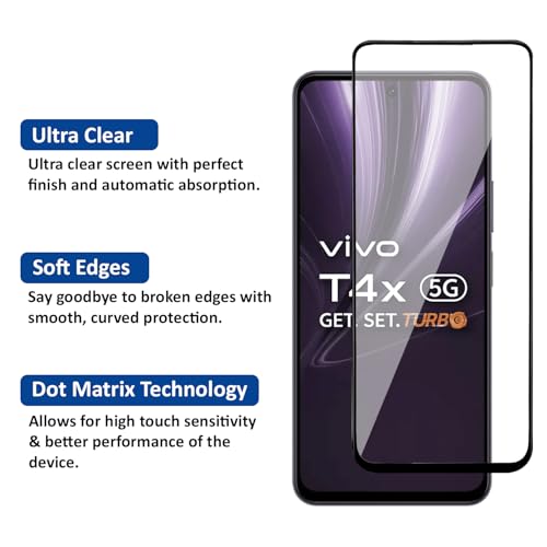 Image of AIBEX Tempered Glass for Oppo A3 Pro 5G / Y58 5G / Y38 5G / T3X / T4X / IQOO Z9X / VIVO Y29 5G / REALME 14X / Y39 5G /Y19S| Water Resistant | Edge-to-Edge Full Screen Protector | Bubble-Free Installation