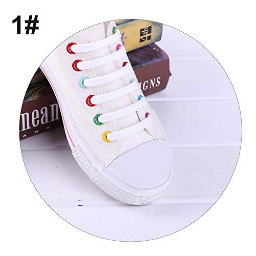 succeedw Sin Cordones para Niños Y Adultos, Cordones Planos De Silicona para Entrenadores, Cordones para Los Deportes, Calzado Elástico A Prueba De Agua para Correr