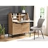 Vente-unique MALEDA Secretary Desk with desktop open in a room setting