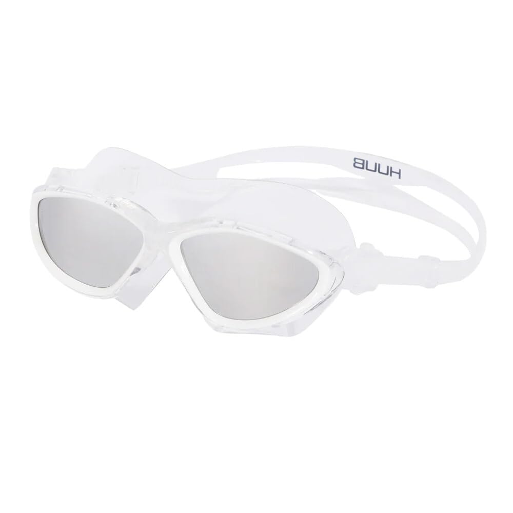 Huub Manta Ray Open Water Swimming Goggles (Smoke Mirror) White/Grey