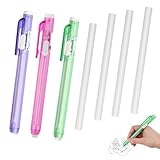 3 Pcs Gommes Mécaniques Rétractables Stylo,avec 4 Pcs Recharges en Caoutchouc,Gommes Automatiques Portable pour Dessin,Écriture,Scolaire et Bureau,Enfants,Étudiants,Artistes