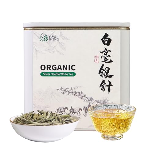 YUANSHENG Premium Organic White Tea,Chinese Silver Needle Loose Leaf White