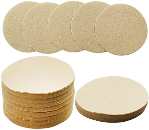 SZXMDKH 400 Pcs Unbleached Natural Paper, 6.4x6.4 cm Coffee Filters Round Replacement Fits for Coffee and Espresso Makers