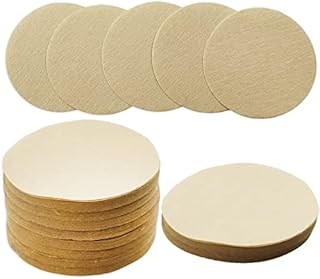 SZXMDKH 400 Pcs Unbleached Natural Paper, 6.4x6.4 cm Coffee Filters Round Replacement Fits for Coffee and Espresso Makers