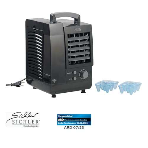 Sichler Haushaltsgeräte Tischluftkühler: Kompakter 3in1- Tisch- Luftkühler, Luftbefeuchter &- Luftfilter, 60 W (Tisch Klimaanlage, Klimagerät, Kühl)-2
