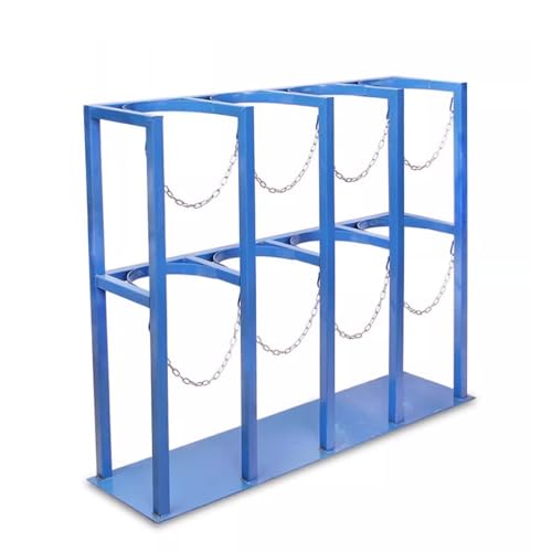 ERRULAN Oxygen Tank Storage Rack, Portable Oxygen Tank Carrier with 2 Hinges, Oxygen Tank Cylinder Holder Rack Stand Mount Floor for Home/Nursing Homes/School/Factory(85x22x60cm/33.5x8.6x23.6in)