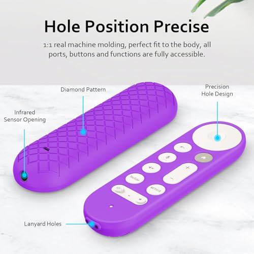 Coque Google TV Streamer 4K violette LEFXMOPHY étui protection silicone boîtier