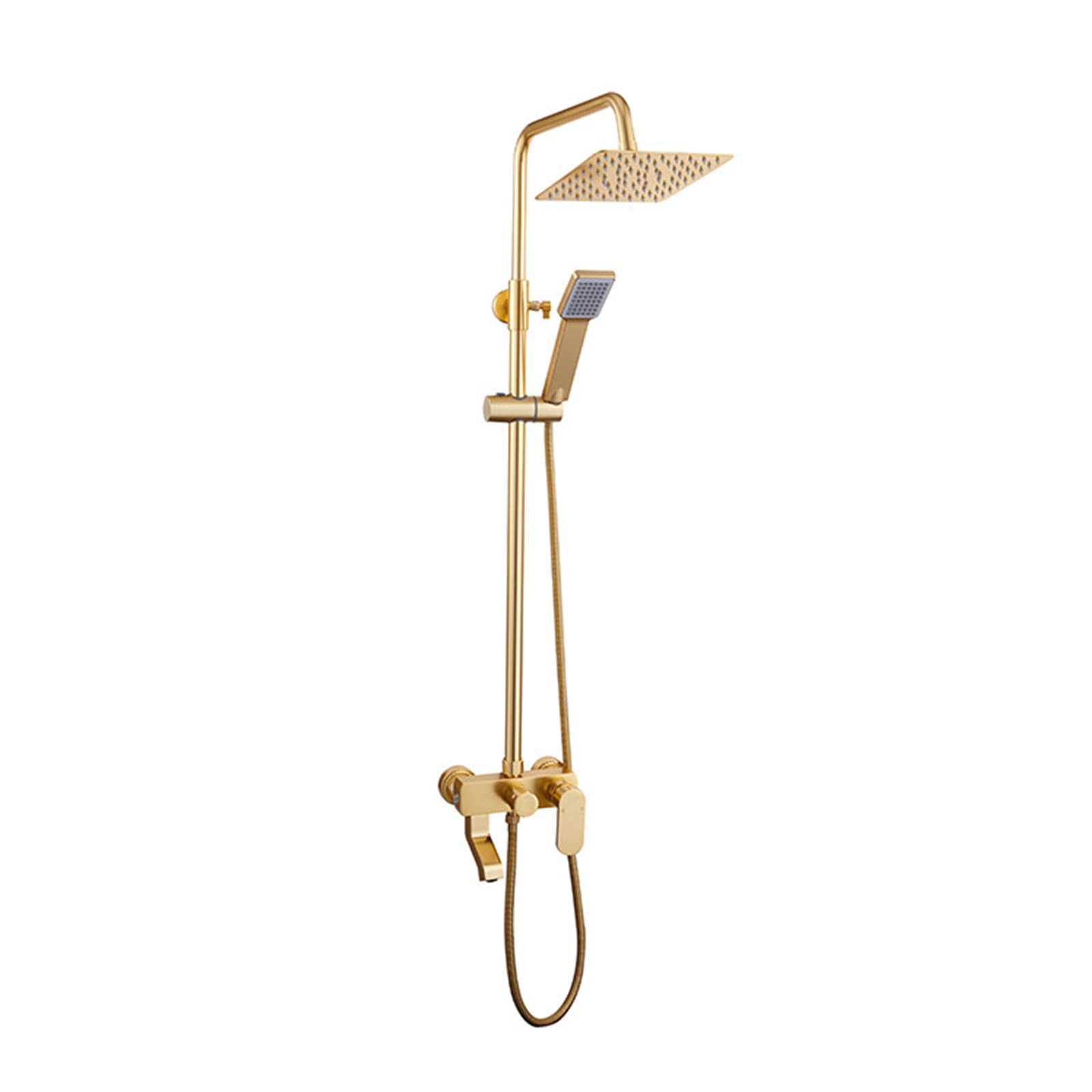 Robinet de douche triple fonction avec pulvérisateur réglable et jet effet pluie