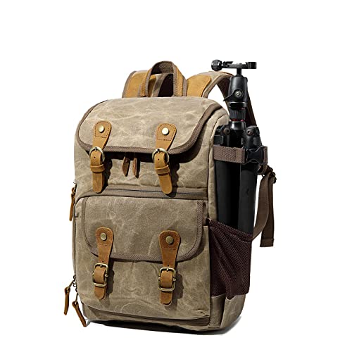 G-raphy DSLR SLR Retro Style Bag with Laptop Compartment for SLR/DSLR Mirrorless Camera Photographer Backpack for Hiking Traveling etc