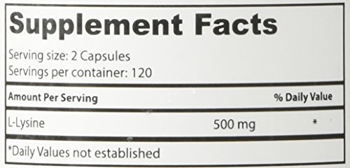 Superior Labs SKDDH51 Best L-Lysine Nongmo - Dietary Supplement –500 Mg Pure Active L-Lysine – 120 Vegetable Capsules thumb #7