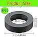 4PCS Large Ferrite Ring Magnet - Grade 10 Big Magnets Heavy Duty, OD60mm x ID32mm x 10mm, Ceramic Circular Magnets for Industry Science, School,Crafts and Hobbies