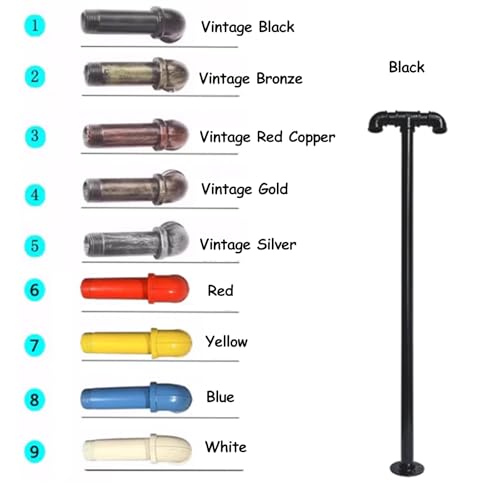 Colonne de support en métal durable pour garde-corps rétro - 5