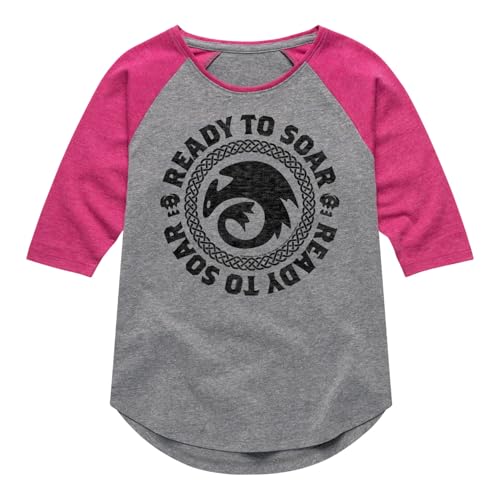 How to Train Your Dragon - Ready to Soar - Toddler & Youth Girls Raglan Graphic T-Shirt