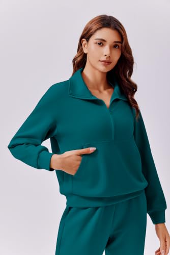 Image of PINSPARK 2 Piece Sets for Women 2026 Fall Travel Outfits Long Sleeve Tracksuit Joggers Sets Half Zip Sweatsuit Matching Set