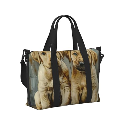 Bolso de mano versátil con estampado de perros para fin de semana y negocios 3