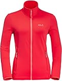 Jack Wolfskin Damen Peak Grid Fleece Jacke, Tulip red, XL