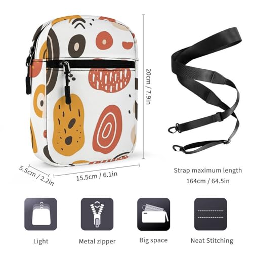 Satchel Tote Bag Messenger Bag Warm Color Abstract Image Printed Mini Sling Bag Purse Suitable for Work Travel2