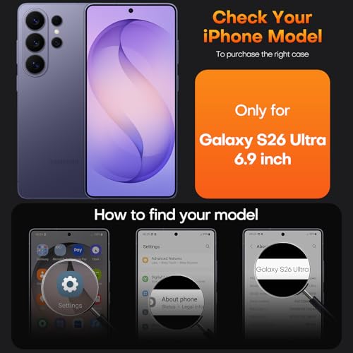 TAURI for Samsung Galaxy S26 Ultra Case,[Compatible with MagSafe] with 1-Pack Screen Protectors, Military-Grade Protection, [Anti-Yellowing] Shockproof Transparent Back Bumper Phone Cover - Clear