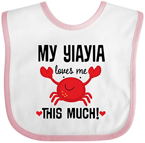 inktastic My YiaYia Loves Me Grandson Baby Bib