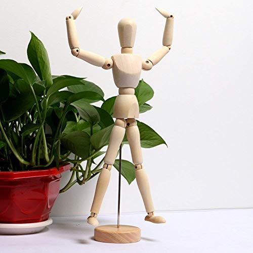Image of deziine 20 cm Wooden Human Art Drawing Flexible Joints Mannequin Manikins Figures Doll Model for Artists Sketch Charcoal Home Desk Decoration Children Toys