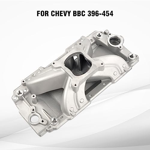 FGJQEFG Coletor de admissão de alumínio único plano compatível com motores Big Block Chevy V8 Chevy