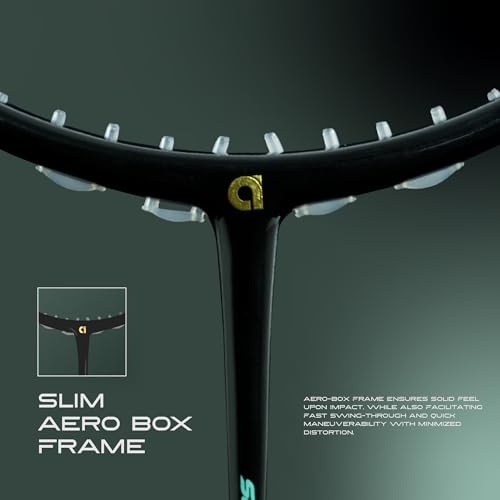 Image of Apacs Super Speed (Unstrung) | World's First 5.5mm Slim Shaft | Aero Box Frame | Durapro Carbon + Power Booster Shaft | 32 lbs Max Tension | Slightly Head Heavy | 6U | Made in Vietnam (Black)