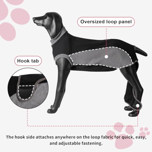 Image of Dog Surgery Recovery Suit,Dog Recovery Suit After Surgery for Female Spay Male Neuter,Soft Anti Licking Recovery Suit for Dogs,Dog Onesie for Abdominal Wounds,Black,S