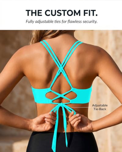 Image of Holipick Twist Front Bikini Tops for Women - Push Up Bathing Suit Top Padded Swimsuit Top