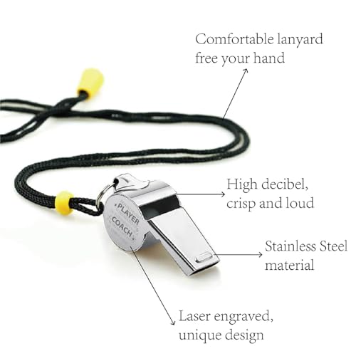 Silbato metálico para entrenador con cordón CREATCABIN miniatura 3