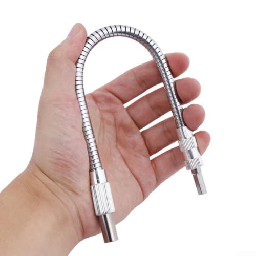 Varilla flexible para taladro eléctrico con vástago hexagonal para una fijación precisa en espacios de trabajo compactos como chasis de servidor y cocinas (150 mm)